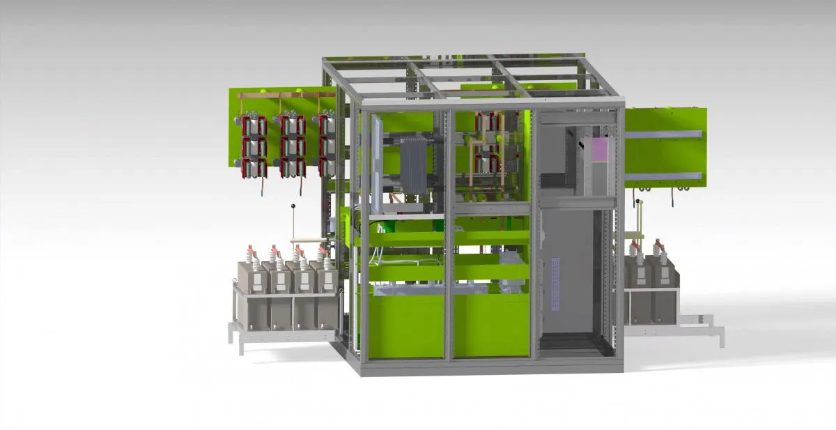 Telescopic rails extraction system for rectifier and capacitor assemblies